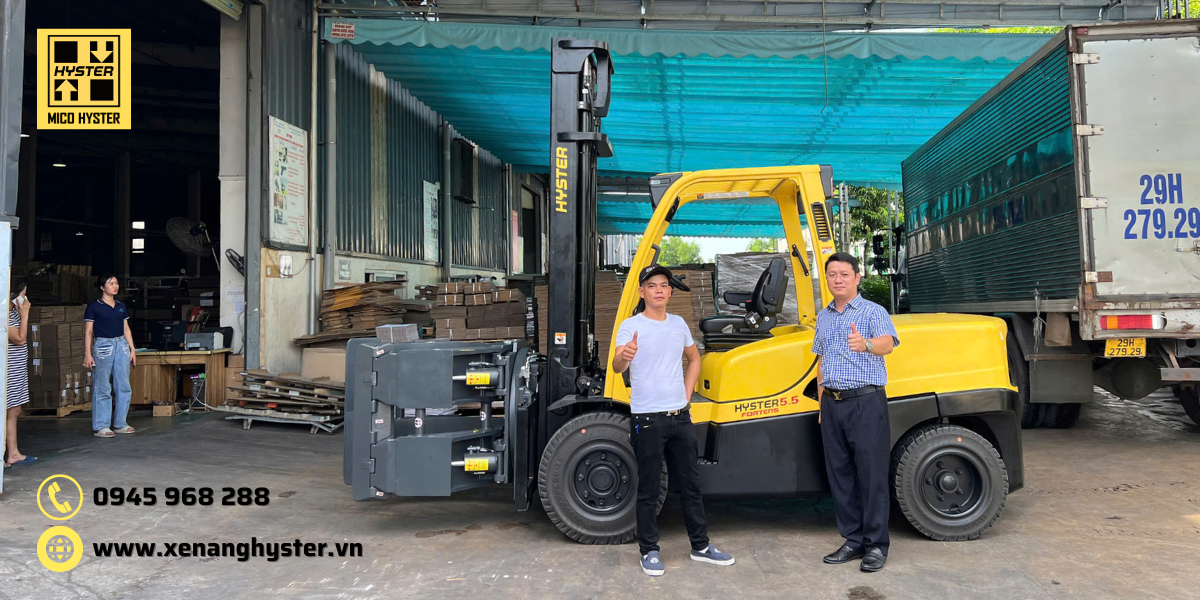 xe nâng Hyster, bàn giao xe nâng 5 tấn Hyster Việt Nam, bàn giao xe nâng, xe nâng H5.5FT, xe nâng Hyster H5.5FT, xe nâng Hyster Việt Nam