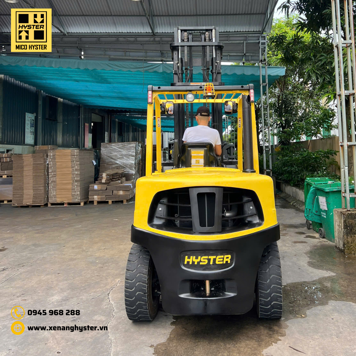 Hình ảnh bàn giao xe nâng Hyster model H5.5FT