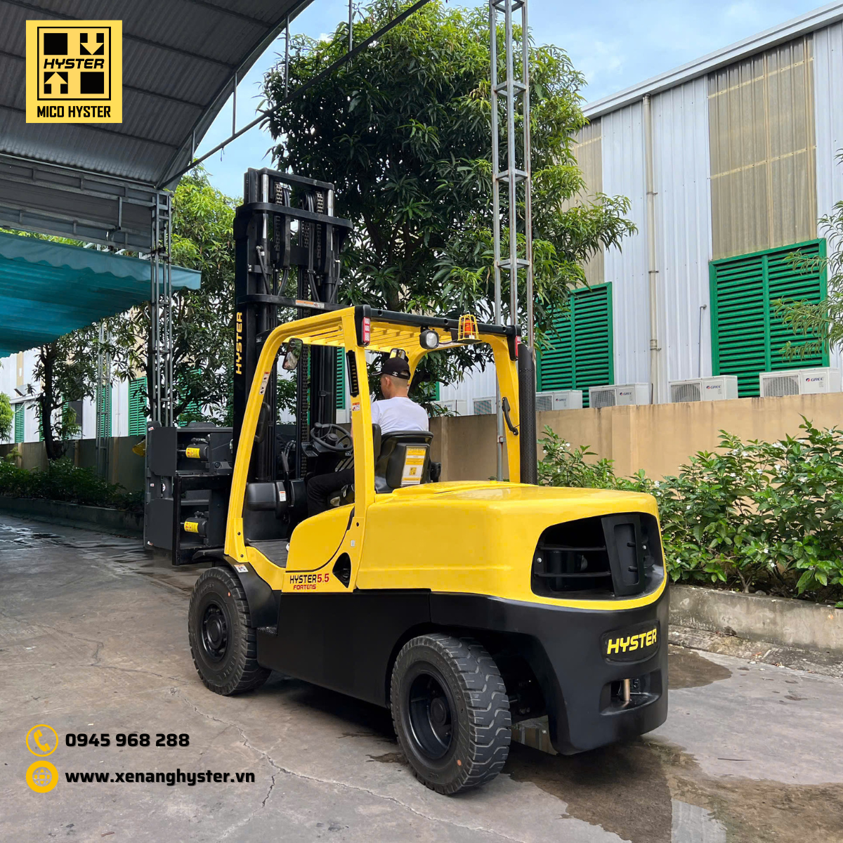 bàn giao xe nâng Hyster H5.5FT cho doanh nghiệp